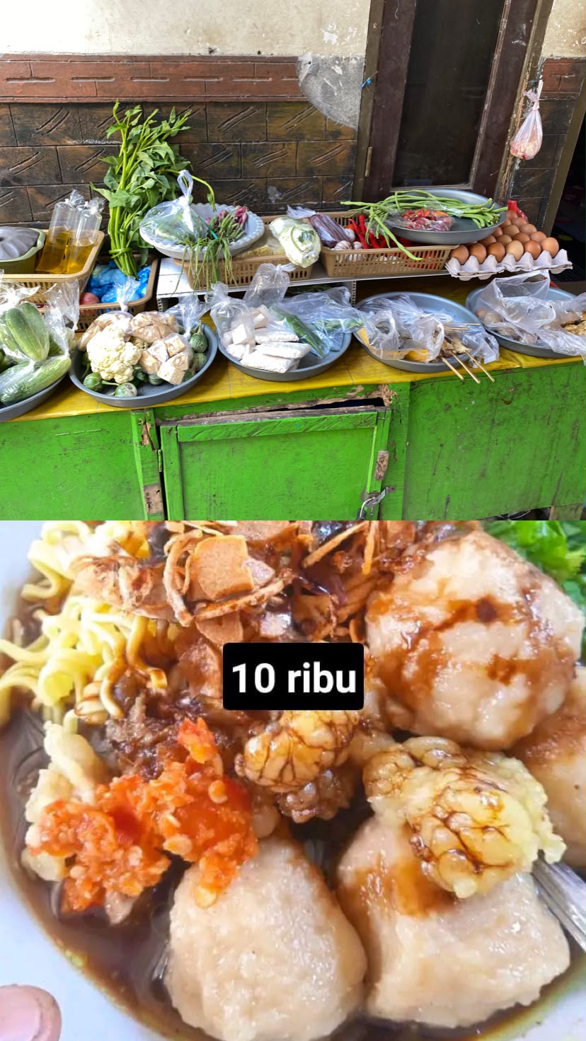 Bakso dan Sayur Mayur